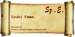 Szuhi Emma névjegykártya